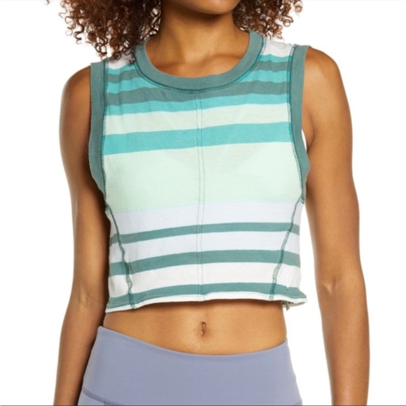Free People Movement Play by Play Crop Tank - Electric Pistachio - Picture 1 of 7